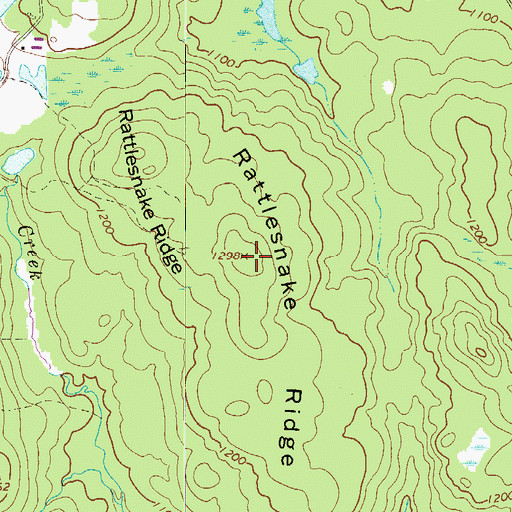 Topographic Map of Rattlesnake Ridge, PA