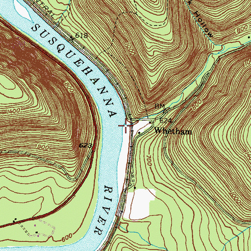 Topographic Map of Rattlesnake Run, PA