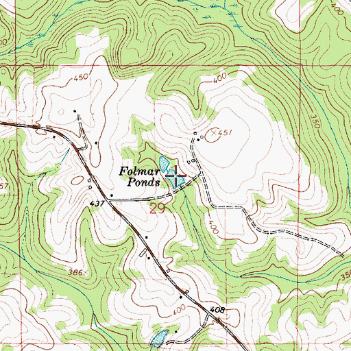 Topographic Map of Folmer Ponds, AL