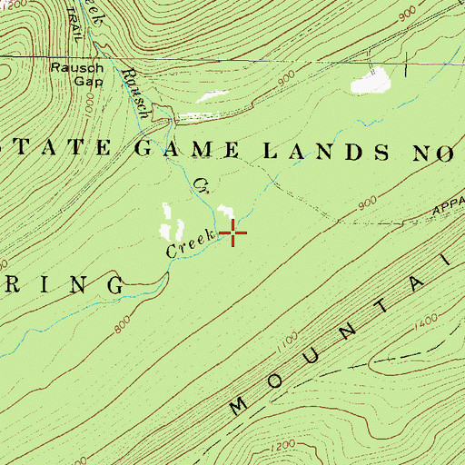 Topographic Map of Rausch Creek, PA