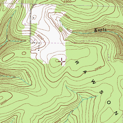 Topographic Map of Rawson Ridge, PA