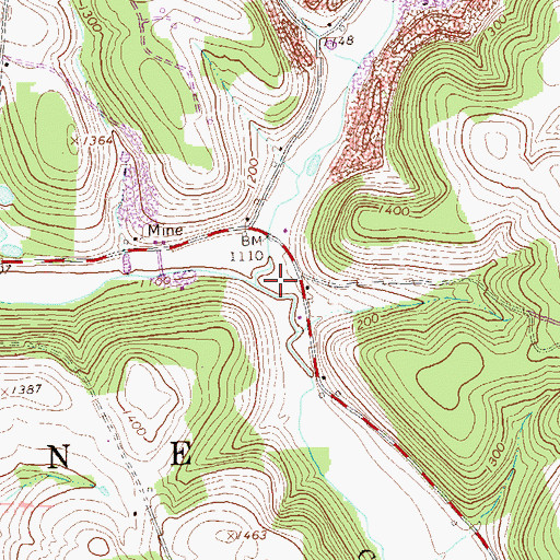 Topographic Map of Rayne Run, PA