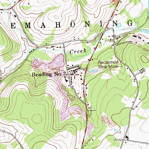 Topographic Map of Reading Number Three, PA