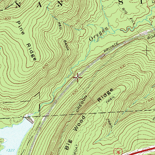 Topographic Map of Red Bank Trail, PA