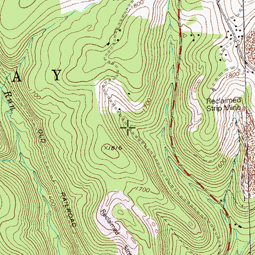 Topographic Map of Red Hill, PA