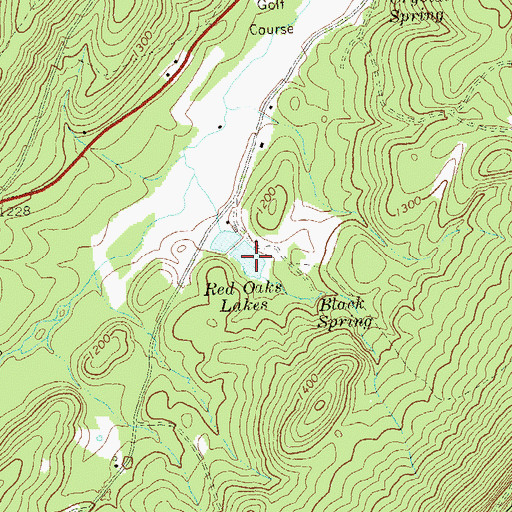 Topographic Map of Red Oaks Lakes, PA