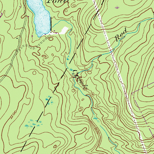 Topographic Map of Red Rock Run, PA
