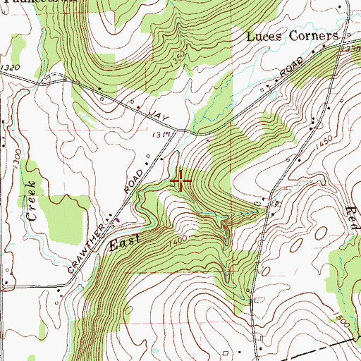 Topographic Map of Red Run, PA