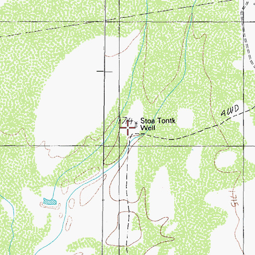 Topographic Map of Stoa Tontk Well, AZ