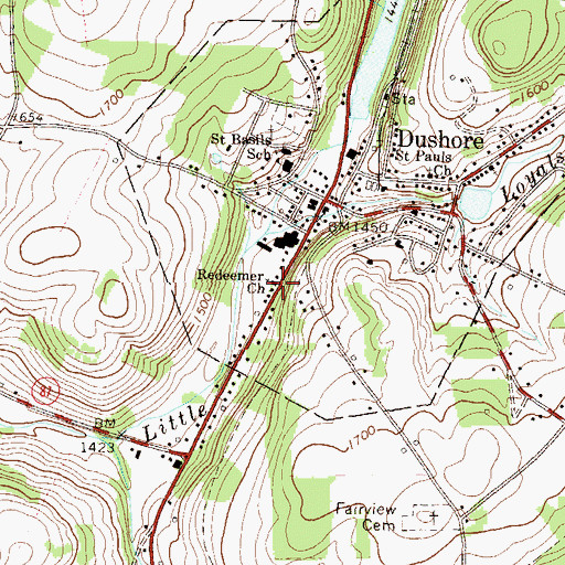 Topographic Map of Redeemer Church, PA