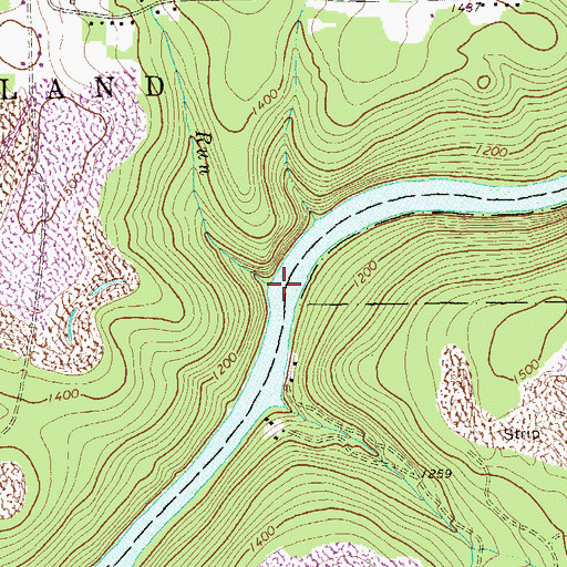 Topographic Map of Reed Run, PA