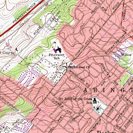 Topographic Map of Reformed Church, PA