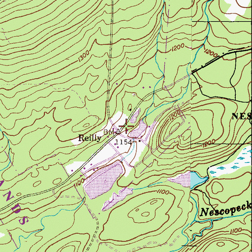 Topographic Map of Reilly, PA