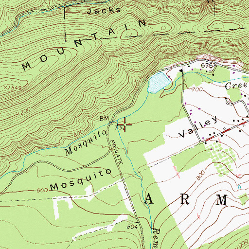Topographic Map of Remington Run, PA