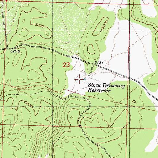 Topographic Map of Stock Driveway Reservoir, AZ