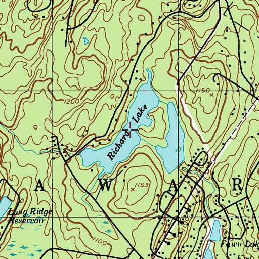 Topographic Map of Richard Lake, PA