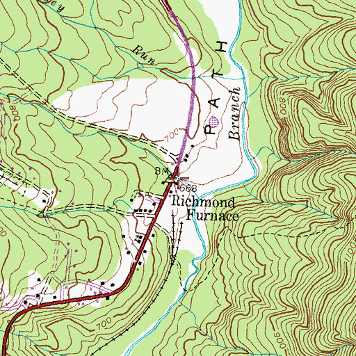 Topographic Map of Richmond Furnace, PA