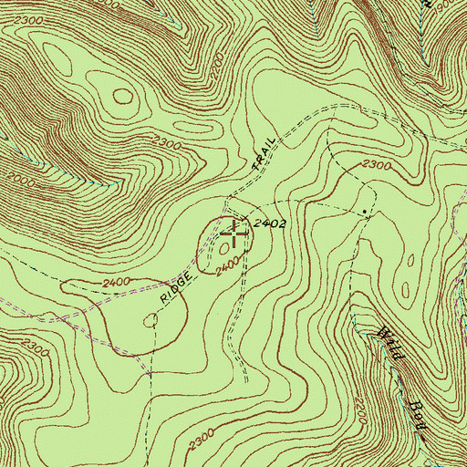 Topographic Map of Ridge Trail, PA