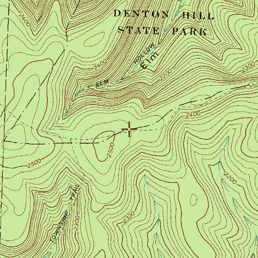 Topographic Map of Ridge Trail, PA