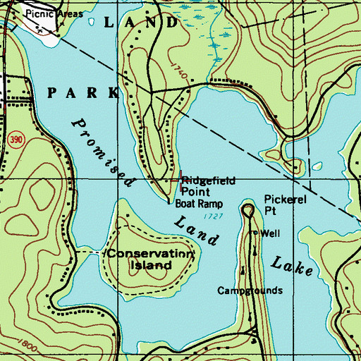Topographic Map of Ridgefield Point, PA