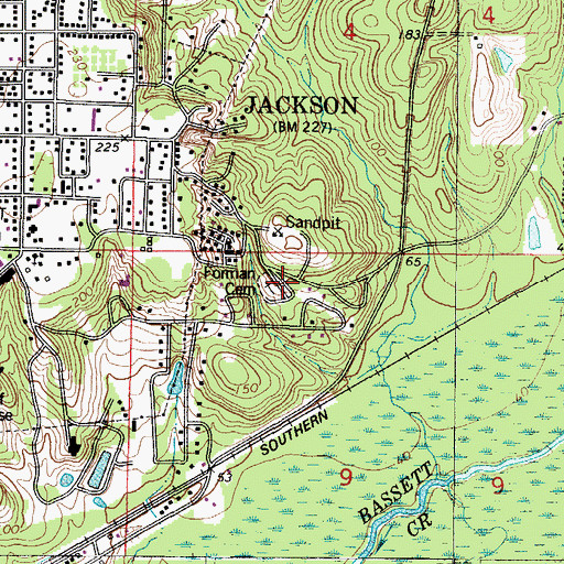 Topographic Map of Forman Cemetery, AL