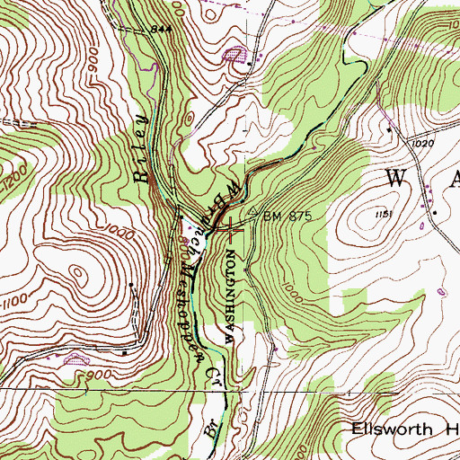 Topographic Map of Riley Creek, PA