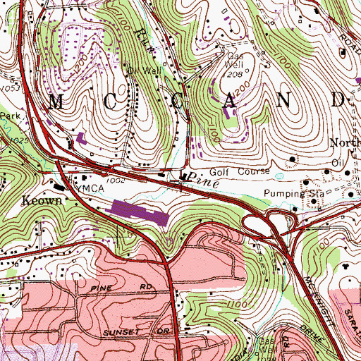 Topographic Map of Rinaman Run, PA