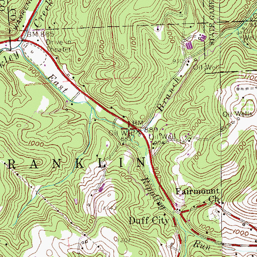 Topographic Map of Rippling Run, PA