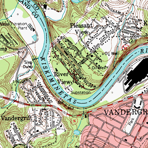 Topographic Map of River View, PA