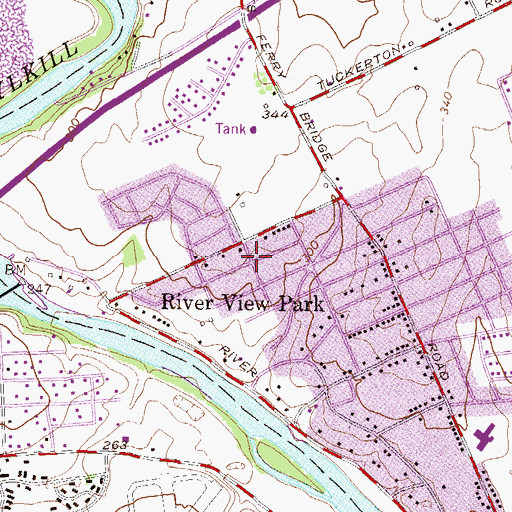 Topographic Map of River View Park, PA