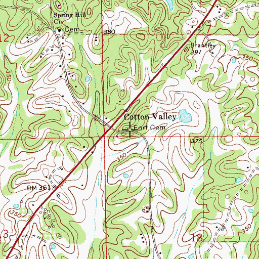 Topographic Map of Fort Cemetery, AL