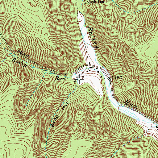 Topographic Map of Road Hollow, PA