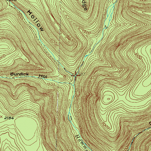 Topographic Map of Road Hollow, PA