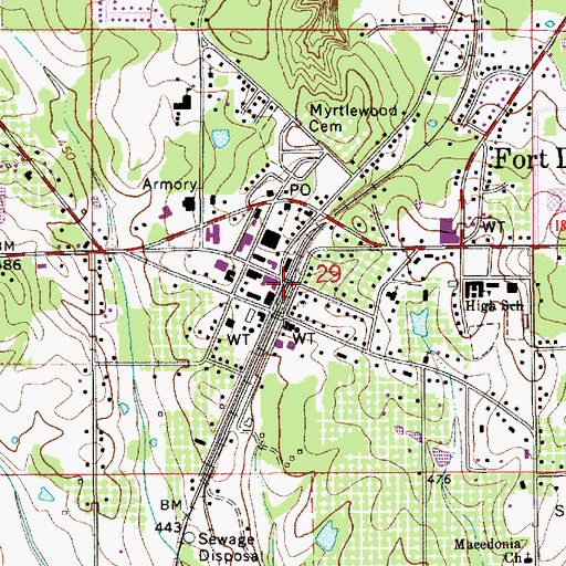 Topographic Map of Fort Deposit, AL