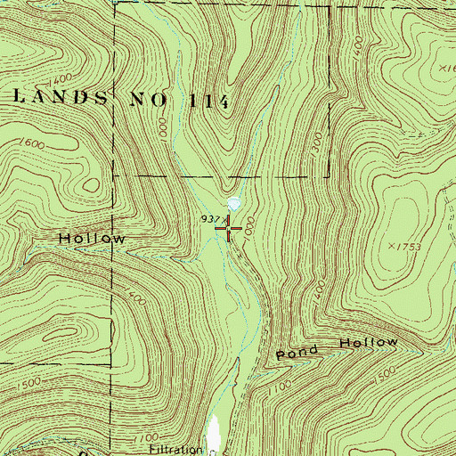 Topographic Map of Roaring Run, PA