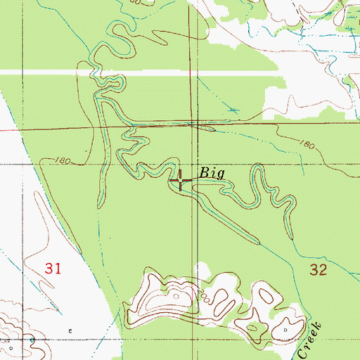 Topographic Map of Fort Deposit Creek, AL