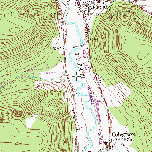 Topographic Map of Robbins Brook, PA