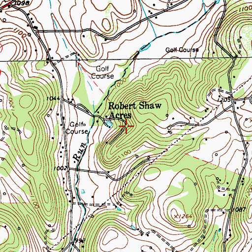 Topographic Map of Robert Shaw Acres, PA