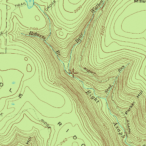 Topographic Map of Roberts Branch, PA