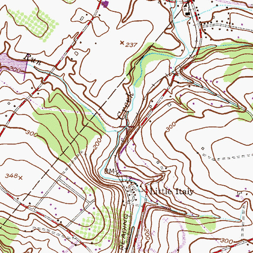 Topographic Map of Robin Run, PA