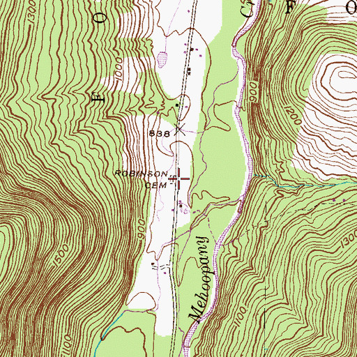 Topographic Map of Robinson Cemetery, PA