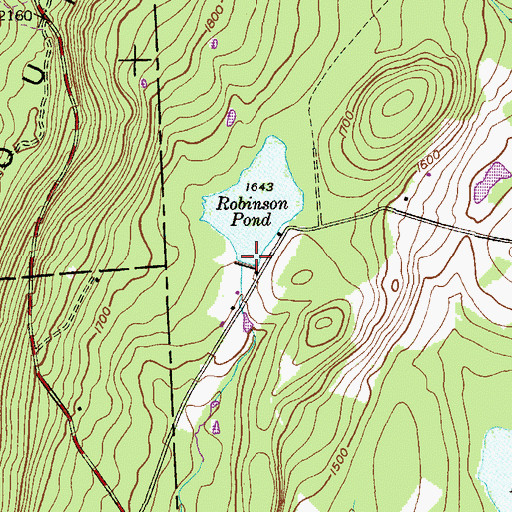 Topographic Map of Robinson Pond, PA