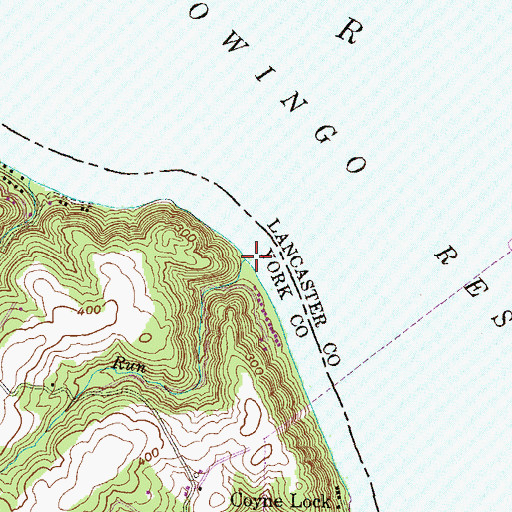 Topographic Map of Robinson Run, PA