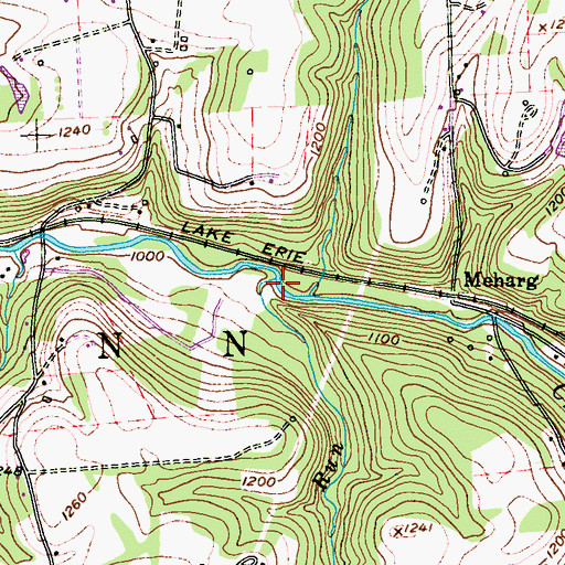Topographic Map of Robinson Run, PA