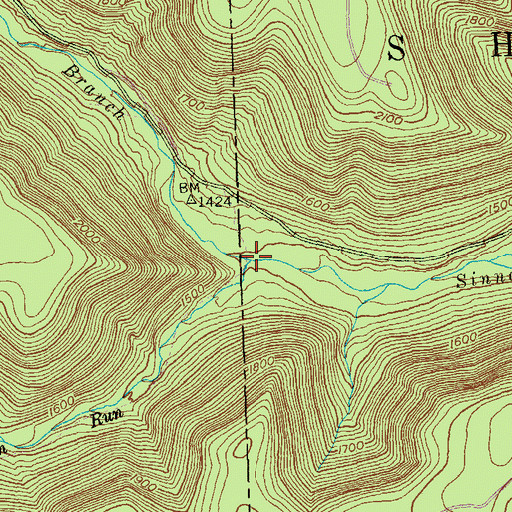 Topographic Map of Robinson Run, PA