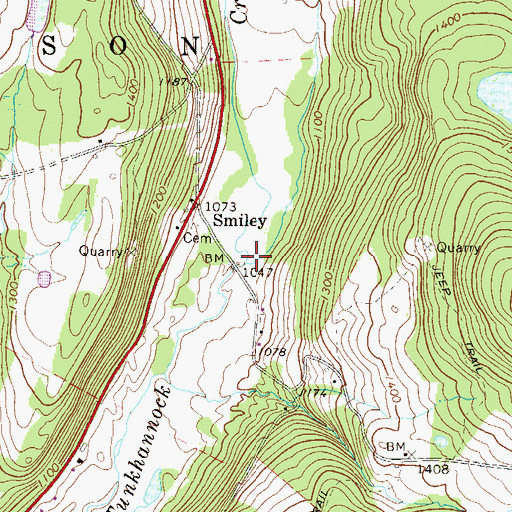 Topographic Map of Rock Creek, PA