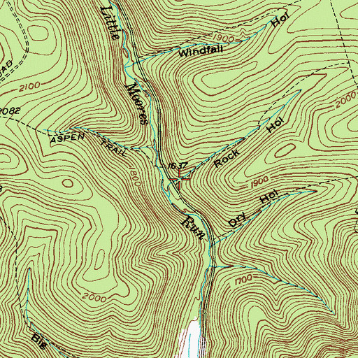 Topographic Map of Rock Hollow, PA