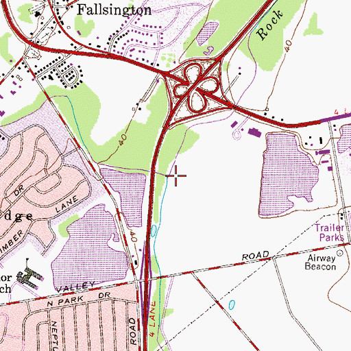 Topographic Map of Rock Run, PA