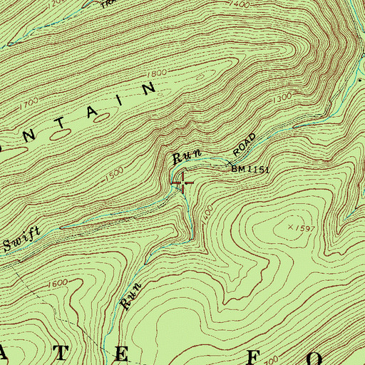 Topographic Map of Rock Run, PA
