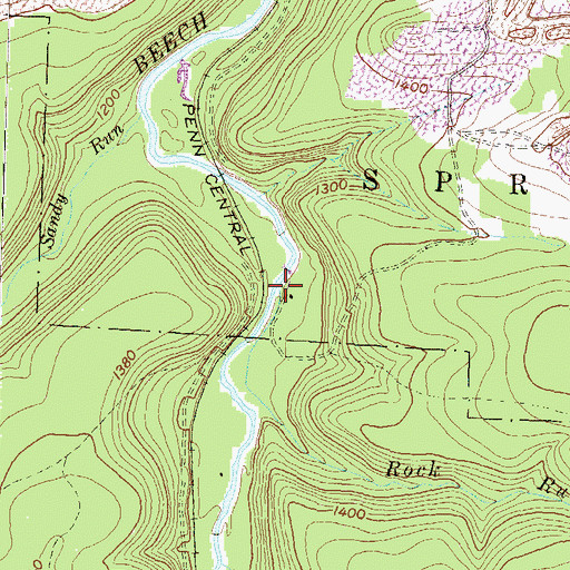 Topographic Map of Rock Run, PA